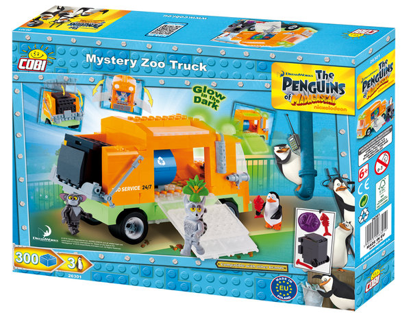 Cobi 26301 | The Penguins of Madagascar | Mystery Zoo Truck