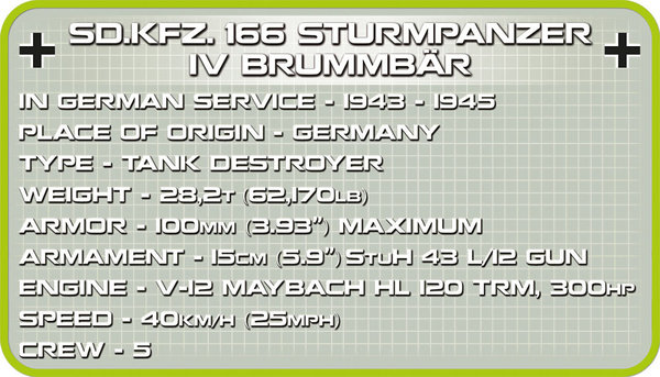 Cobi 2514 | Sd.Kfz 166 Sturmpanzer IV Brummbär | Historical Collection