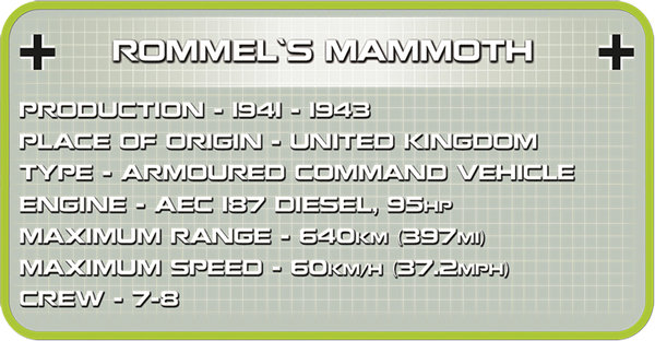 Cobi 2525 | Rommel's Mammut | Historical Collection