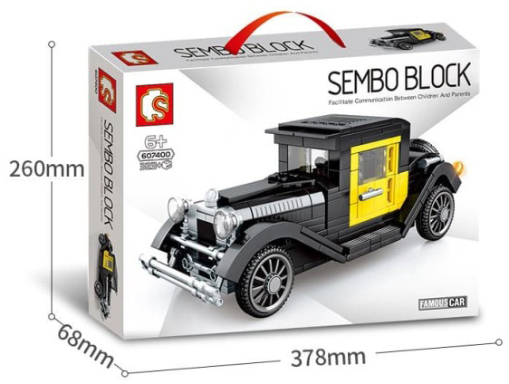 Sembo 607400 | Famous Car | Oldtimer schwarz/gelb