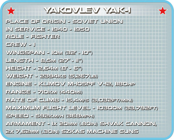 Cobi 5524 | Yakovlev Yak-1 | Small Army