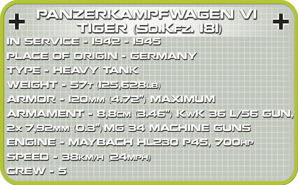 Cobi 2703 | Panzer VI Tiger 1:48 | Historical Collection