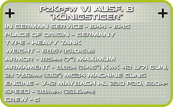 Cobi 2540 | PzKpfw VI Ausf. B "Königstiger" | Historical Collection