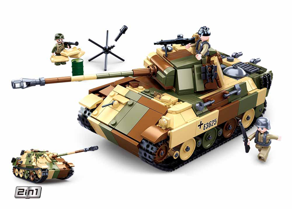 Sluban M38-B0859 | Army | Mittlerer Deutscher Panzer 2in1 (Panther/Jagdpanther)