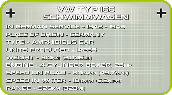 Cobi 2188 | VW Typ 166 Schwimmwagen | Small Army