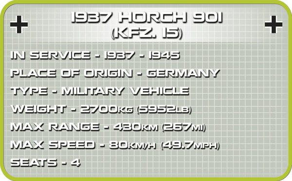 Cobi 2405 | 1937 Horch 901 Kfz.15 | Historical Collection