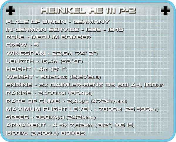 Cobi 5717 | Heinkel HE 111 P-2 | Historical Collection