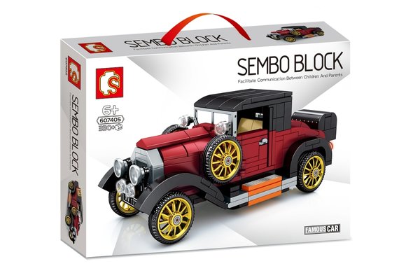 Sembo 607405 | Famous Car | Oldtimer dunkelrot/schwarz