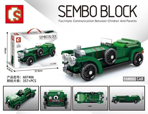 Sembo 607406 | Famous Car | Oldtimer dunkelgrün