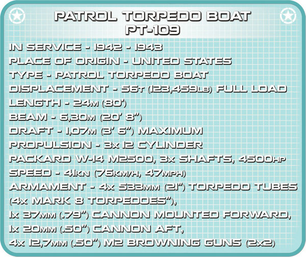 Cobi 4825 | Patrol Torpedo Boat PT-109 | Historical Collection