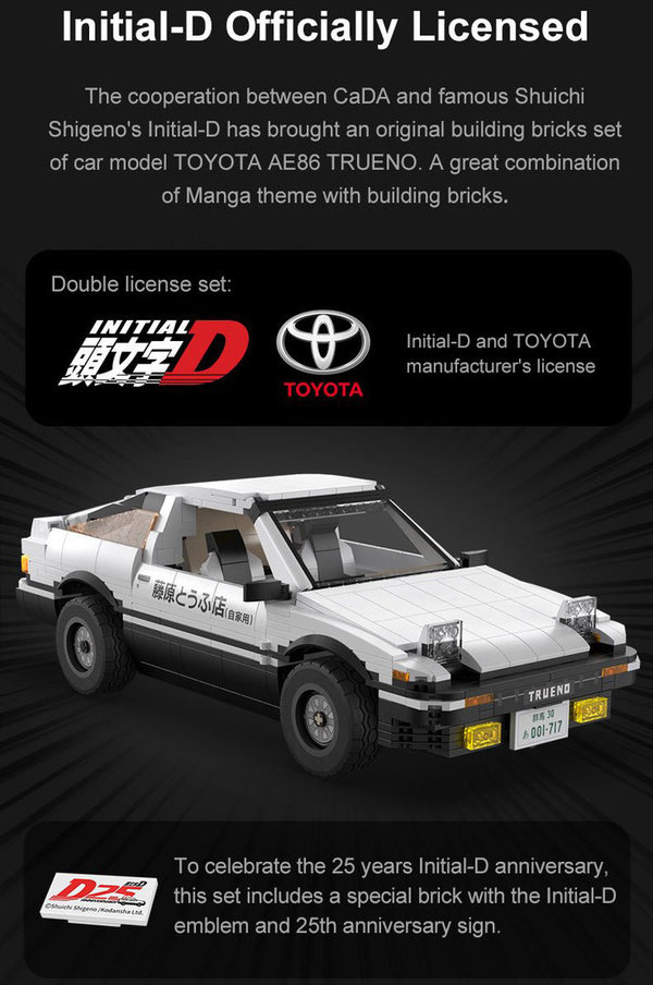 CaDA C61024W | Initial D | Toyota AE86 Trueno