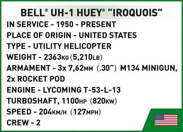 Cobi 2422 | Bell® UH-1 Huey® "Iroquois" (Executive Edition) | Historical Collection
