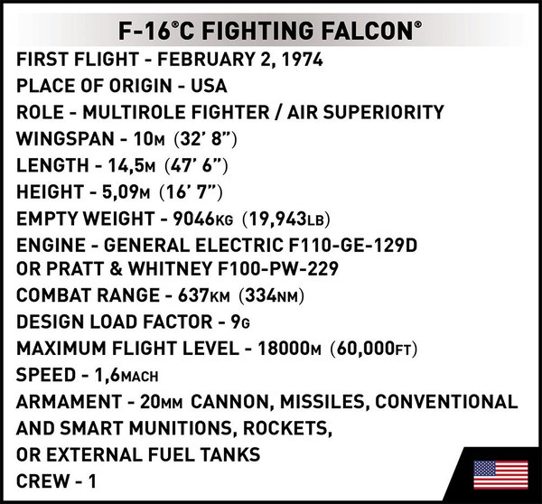 Cobi 5813 | F-16®C Fighting Falcon® | Armed Forces