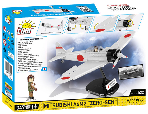 Cobi 5729 | Mitsubishi A6M2 "Zero-Sen" | Historical Collection