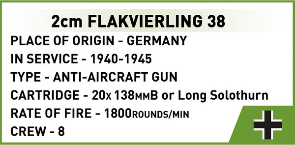 Cobi 2274 | Sd.Kfz. 7/1 & 2cm Flakvierling 38 (Executive Edition)