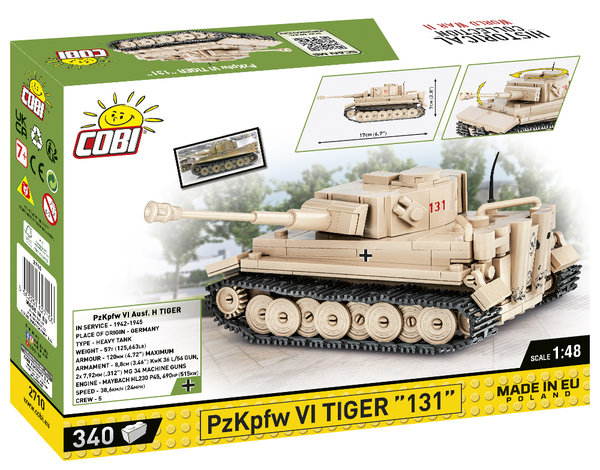 Cobi 2710 | PzKpfw VI Tiger "131" 1:48 | Historical Collection