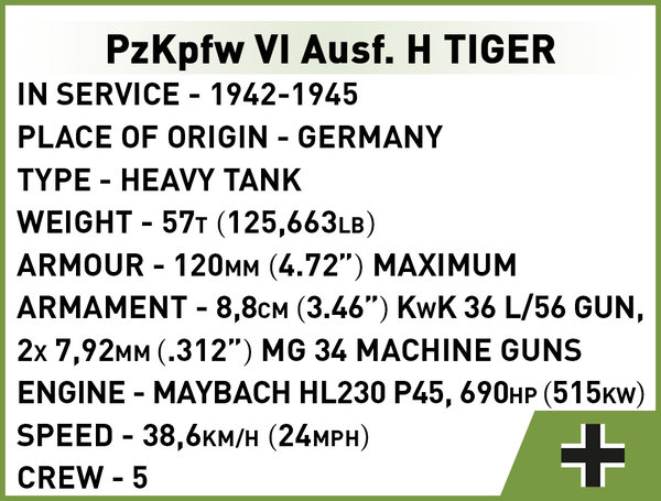 Cobi 2710 | PzKpfw VI Tiger "131" 1:48 | Historical Collection