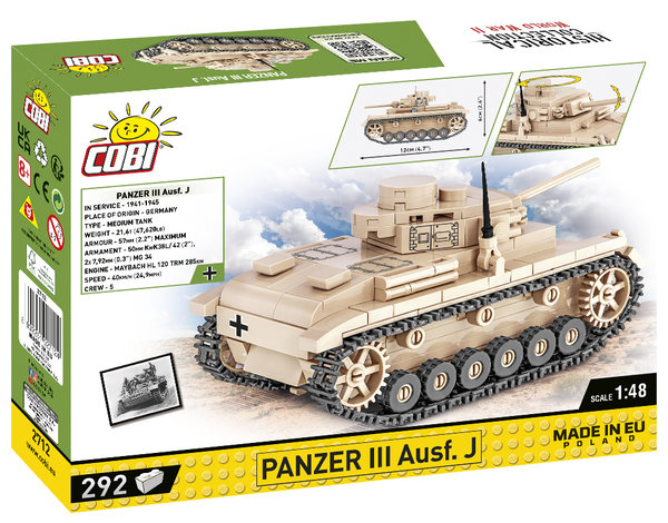 Cobi 2712 | Panzer III Ausf. J 1:48 | Historical Collection
