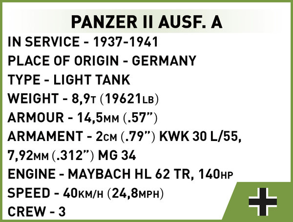 Cobi 2718 | Panzer II Ausf. A 1:48 | Historical Collection