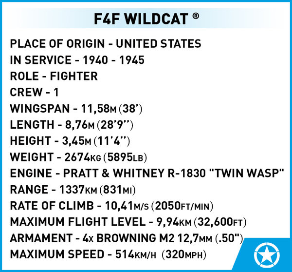 Cobi 5731 | F4F Wildcat® | Historical Collection