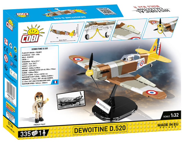 Cobi 5734 | Dewoitine D.520 | Historical Collection
