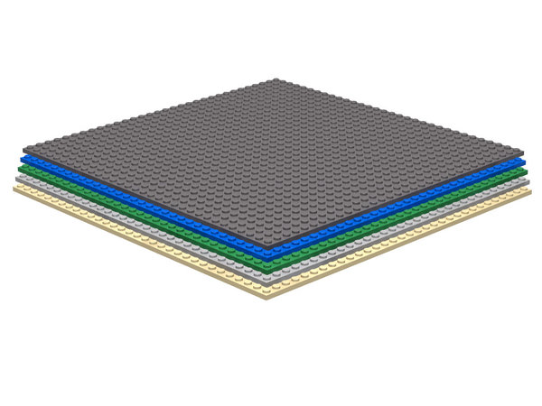 Grundplatte 32 x 32 unterbaubar/stapelbar