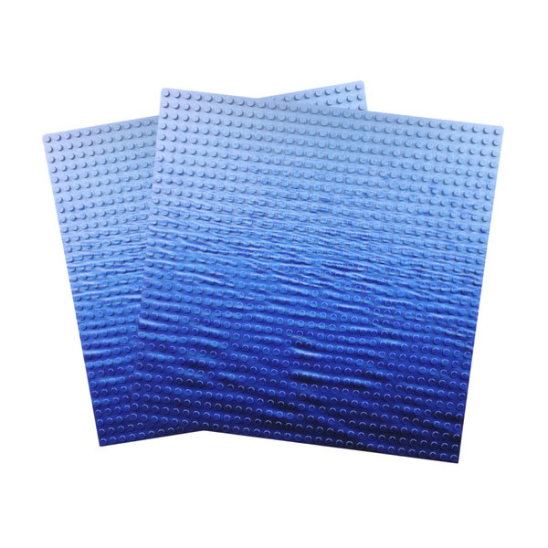 Open Bricks | Stapelbare Bauplatte 32x32 | Wasser (2er-Pack)