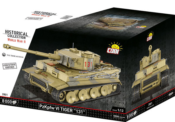 Cobi 2801 | PzKpfw VI Tiger "131" Maßstab 1:12 - 8000 Teile | Historical Collection